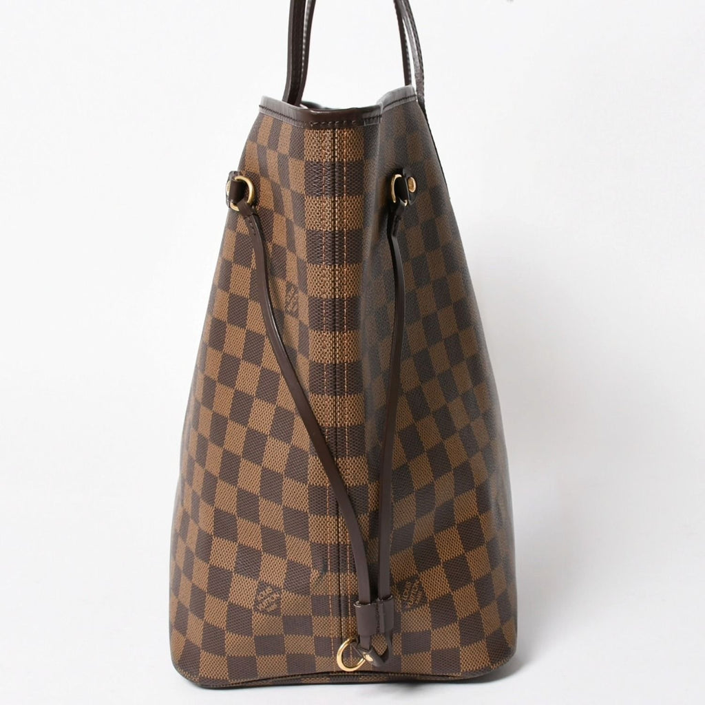 Louis Vuitton Neverfull GM Tote Bag Damier Ebene Brown Vintage Gold — view 4