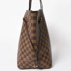 Louis Vuitton Neverfull GM Tote Bag Damier Ebene Brown Vintage Gold — view 4