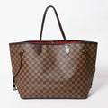 Louis Vuitton Neverfull GM Tote Bag Damier Ebene Brown Vintage Gold