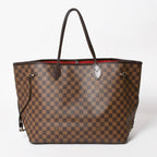 Louis Vuitton Neverfull GM Tote Bag Damier Ebene Brown Vintage Gold