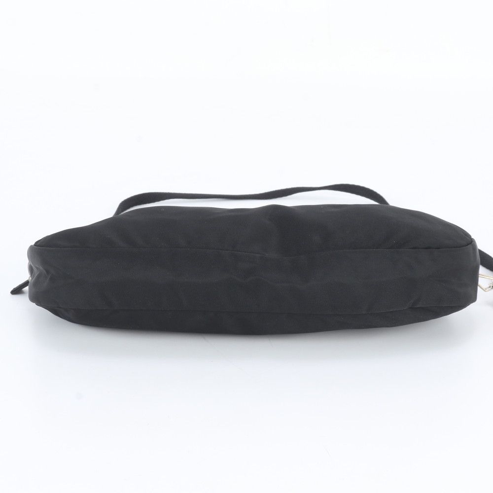 Prada White Tessuto Nylon Triangle Logo Shoulder Bag Po — view 6