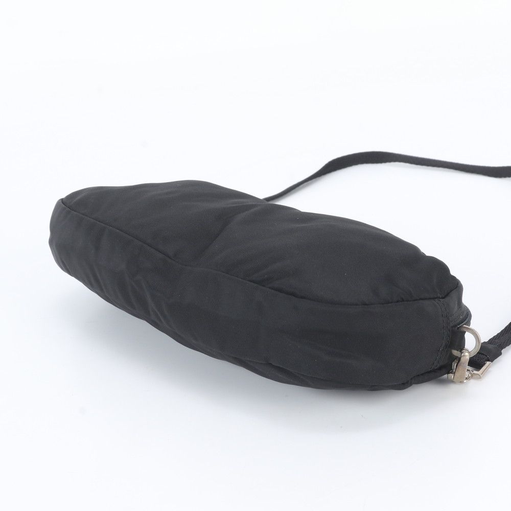 Prada White Tessuto Nylon Triangle Logo Shoulder Bag Po — view 4