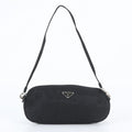 Prada White Tessuto Nylon Triangle Logo Shoulder Bag Po