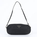 Prada White Tessuto Nylon Triangle Logo Shoulder Bag Po