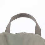 Prada White Tessuto Nylon Triangle Logo Leather Backpack — view 2