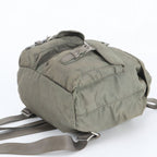 Prada White Tessuto Nylon Triangle Logo Leather Backpack — view 4