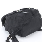 Prada White Tessuto Nylon Triangle Logo Leather Backpack — view 4