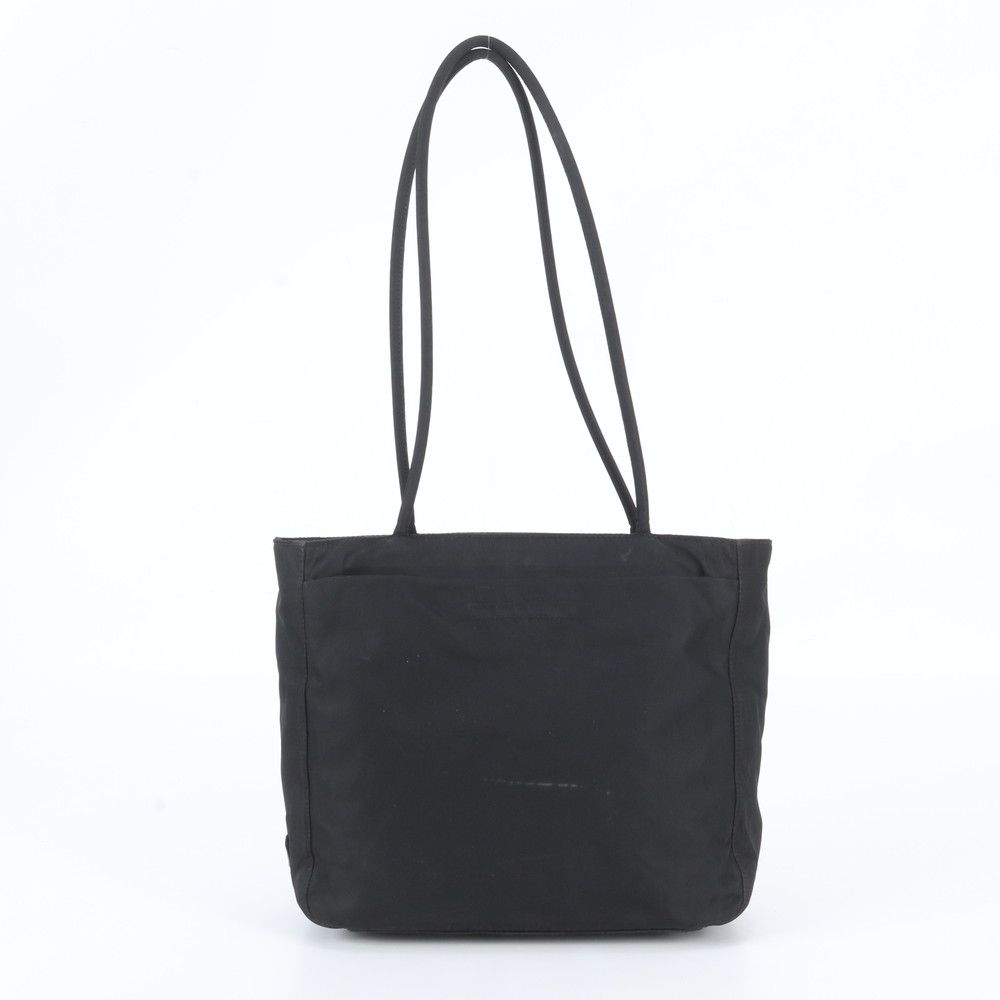 Prada White Tessuto Nylon Triangle Logo Tote Shoulder Hand — view 3