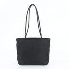 Prada White Tessuto Nylon Triangle Logo Tote Shoulder Hand