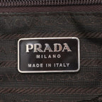 Prada White Tessuto Nylon Triangle Logo Leather Backpack — view 8