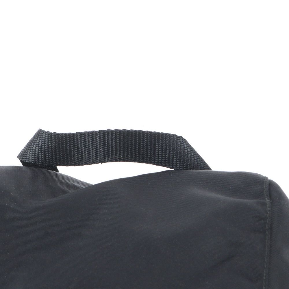Prada White Tessuto Nylon Triangle Logo Leather Backpack — view 2