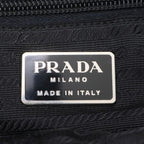 Prada White Tessuto Nylon Triangle Logo Leather Backpack — view 9
