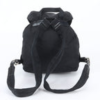 Prada White Tessuto Nylon Triangle Logo Leather Backpack — view 3