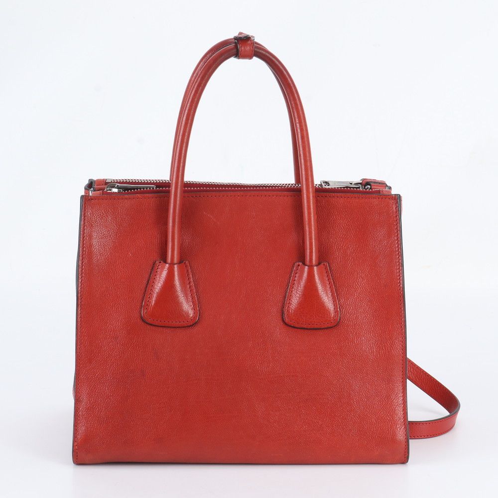 Prada Included White Triangle Logo Leather 2-Way Shoulder Bag Crossbody — view 4