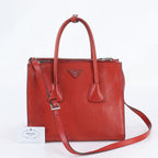Prada Included White Triangle Logo Leather 2-Way Shoulder Bag Crossbody