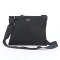Prada White Tessuto Nylon Triangle Logo Shoulder Bag Crossbody Messenger