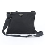 Prada White Tessuto Nylon Triangle Logo Shoulder Bag Crossbody Messenger