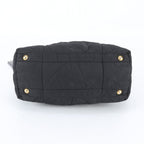 Prada White Tessuto Nylon Triangle Logo Quilted Leather Shoulder Bag — view 6