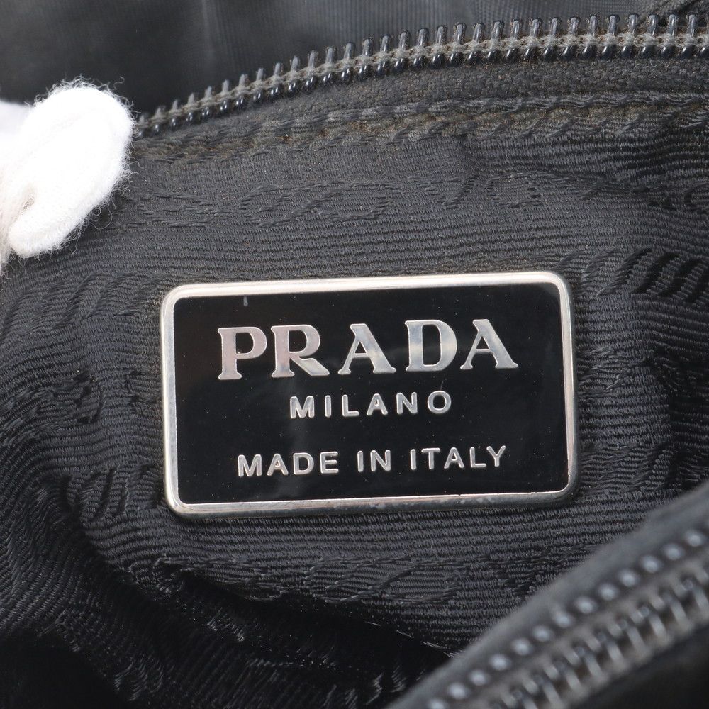 Prada White Tessuto Nylon Triangle Logo Tote Shoulder Hand — view 8