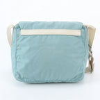 Prada White Tessuto Nylon Triangle Logo Leather Shoulder Bag Crossbody — view 3