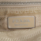 Prada White Tessuto Nylon Triangle Logo Leather Shoulder Bag Crossbody — view 8