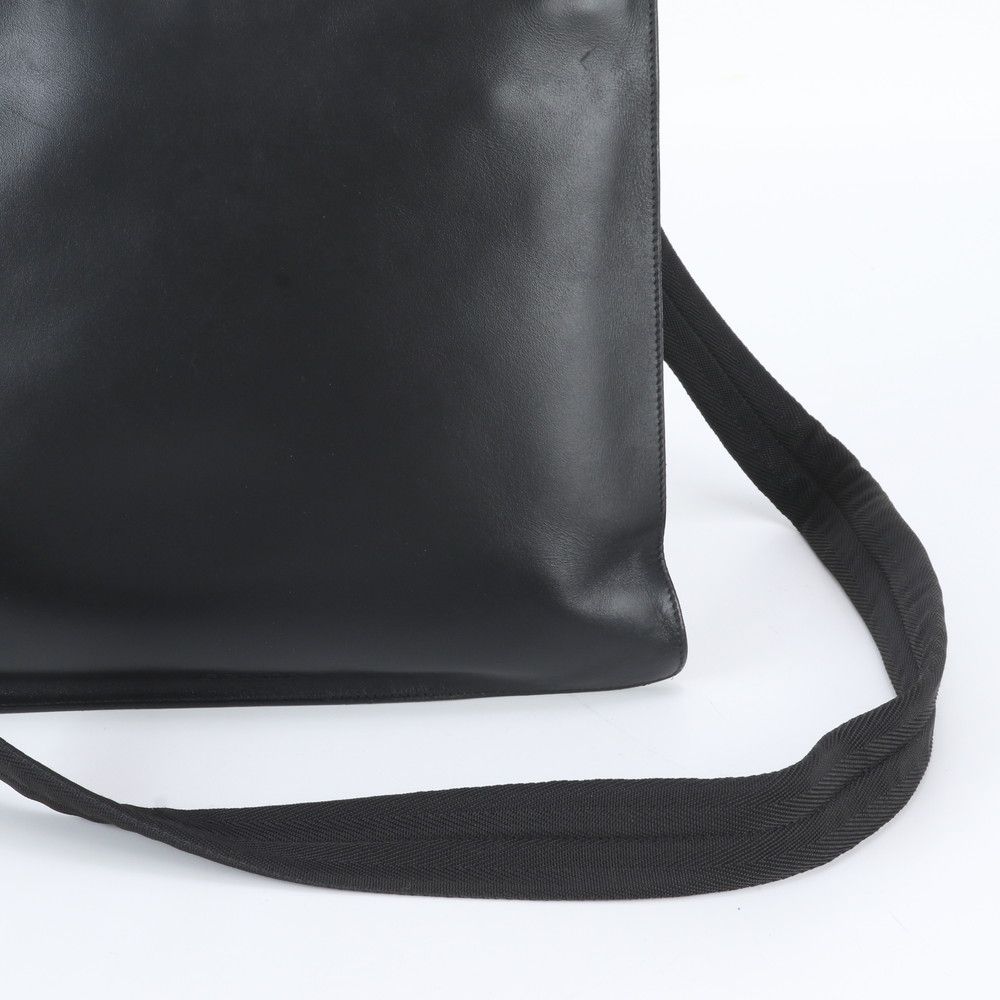 Prada White Tag Leather Shoulder Bag Crossbody Messenger Business Tote — view 2