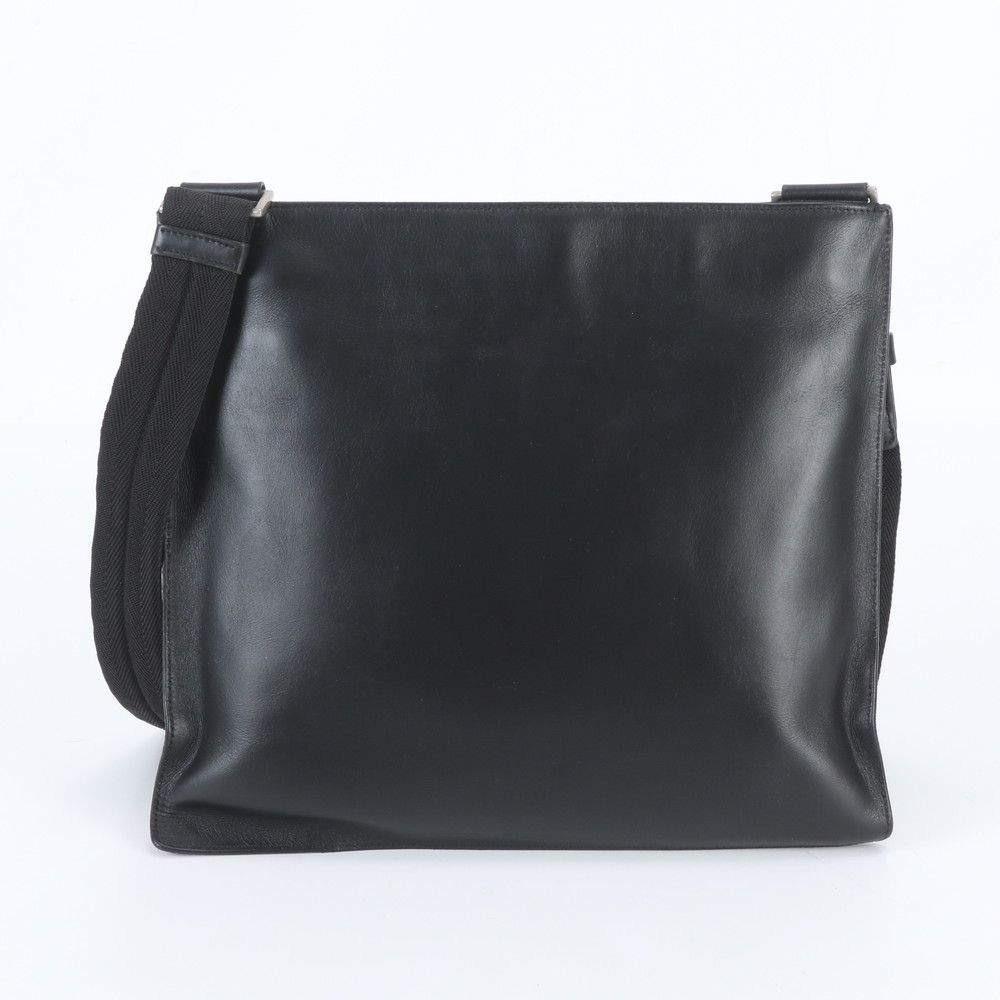 Prada White Tag Leather Shoulder Bag Crossbody Messenger Business Tote — view 3