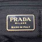 Prada White Tessuto Nylon Triangle Logo Chain Shoulder Leather Backpack — view 8