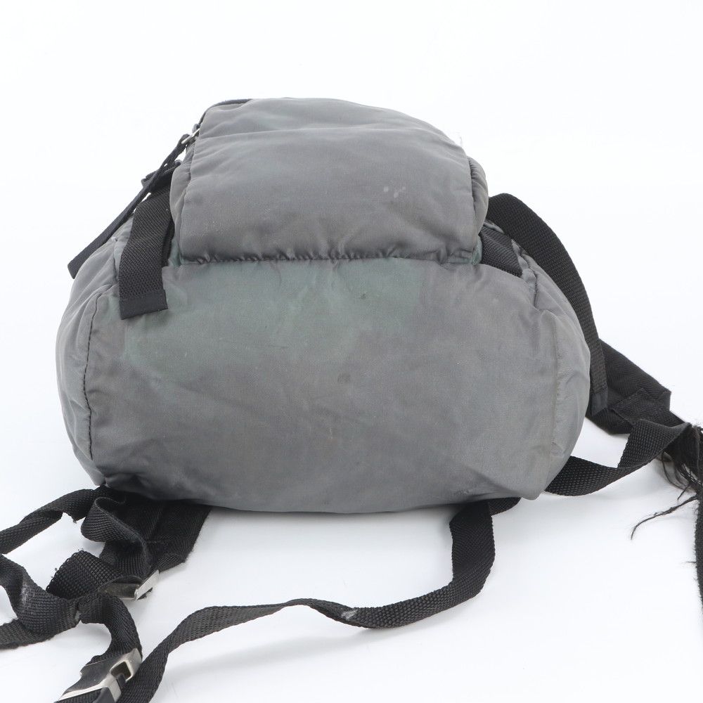 Prada White Tessuto Nylon Triangle Logo Backpack — view 6