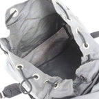 Prada White Tessuto Nylon Triangle Logo Backpack — view 7