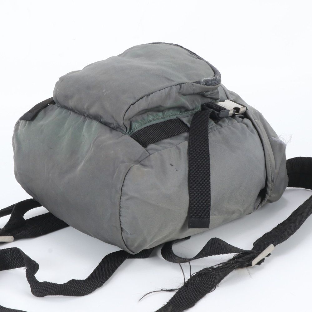 Prada White Tessuto Nylon Triangle Logo Backpack — view 4