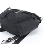 Prada Tessuto Nylon Triangle Logo Leather Backpack — view 4