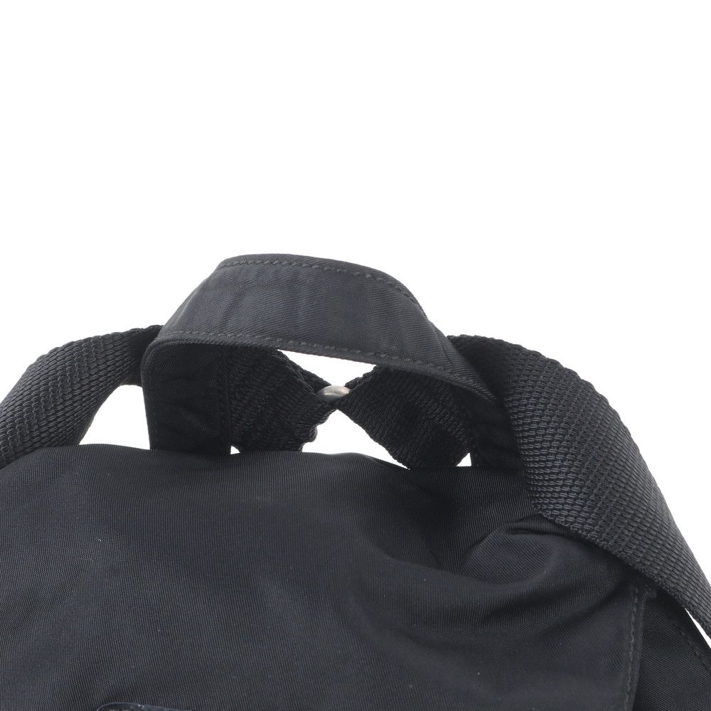 Prada Tessuto Nylon Triangle Logo Leather Backpack — view 2