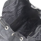 Prada White Tessuto Nylon Triangle Logo Leather Backpack Shoulder — view 7