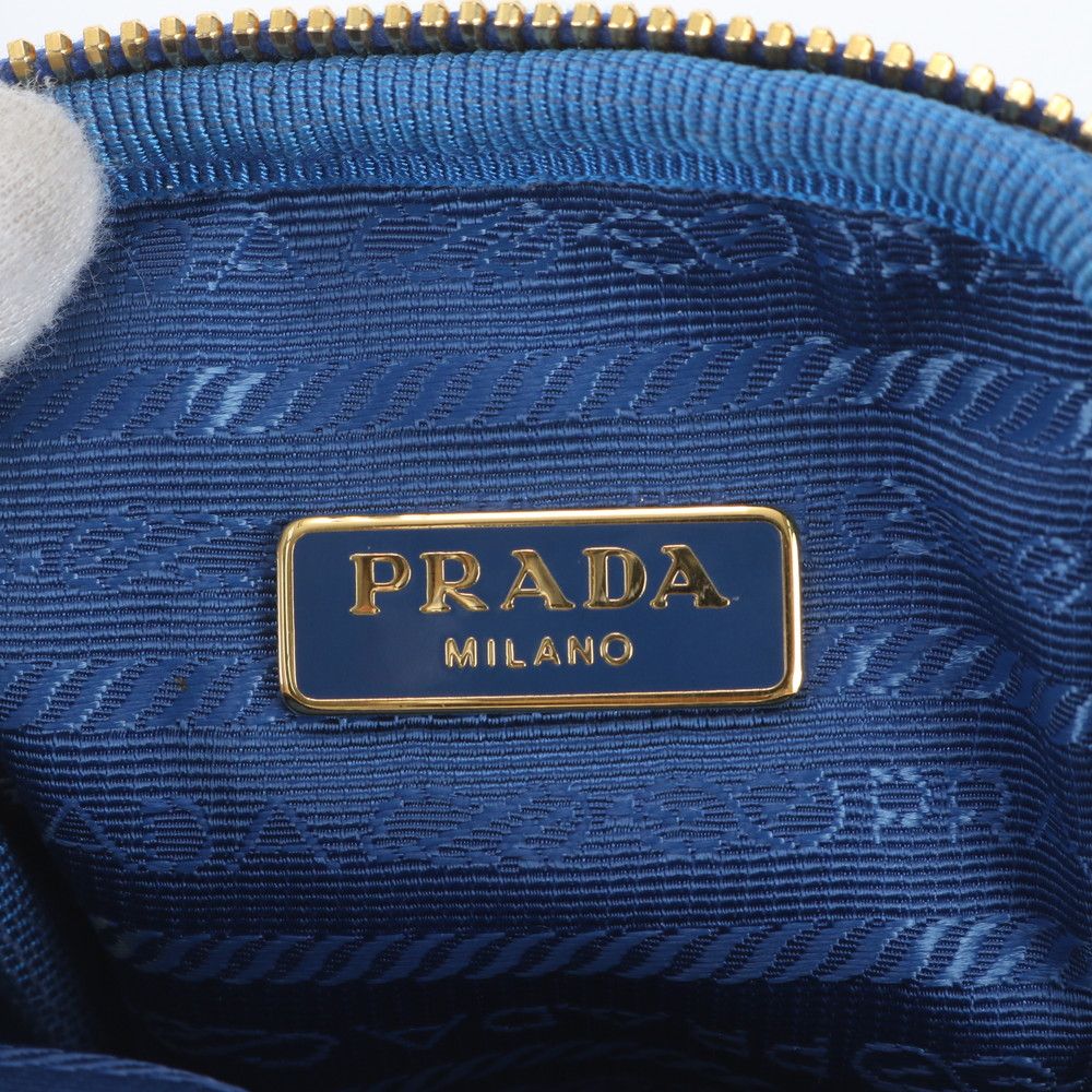Prada White Tessuto Nylon Triangle Logo Smartphone Pouch Leather 2-Way Shoulder — view 9