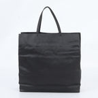 Prada White Tessuto Nylon Triangle Logo Leather Tote Shoulder Business — view 3