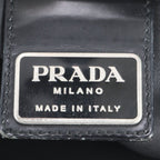 Prada White Tessuto Nylon Triangle Logo Leather Shoulder Bag Crossbody — view 8