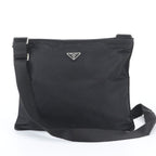 Prada White Tessuto Nylon Triangle Logo Leather Shoulder Bag Crossbody
