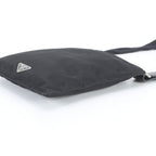 Prada White Tessuto Nylon Triangle Logo Leather Shoulder Bag Crossbody Messenger — view 4
