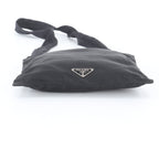 Prada White Tessuto Nylon Triangle Logo Leather Shoulder Bag Crossbody Messenger — view 6