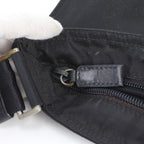 Prada White Tessuto Nylon Triangle Logo Leather Shoulder Bag Crossbody Messenger — view 8