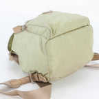 Prada White Tessuto Nylon Triangle Logo Leather Backpack Shoulder Bag — view 4
