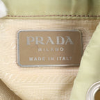 Prada White Tessuto Nylon Triangle Logo Leather Backpack Shoulder Bag — view 7