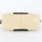 Prada White Tessuto Nylon Triangle Logo Leather Handbag Mini Boston Tote — view 6
