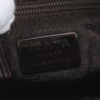 Prada White Calf Hair Leather Handbag Tote Black — view 9