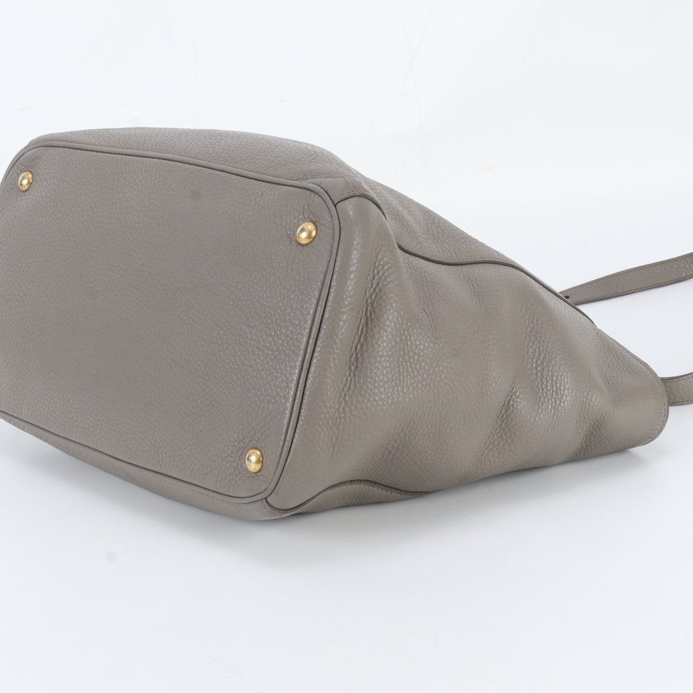 Prada White Tag Leather 2-Way Shoulder Bag Crossbody Hand Tote — view 5