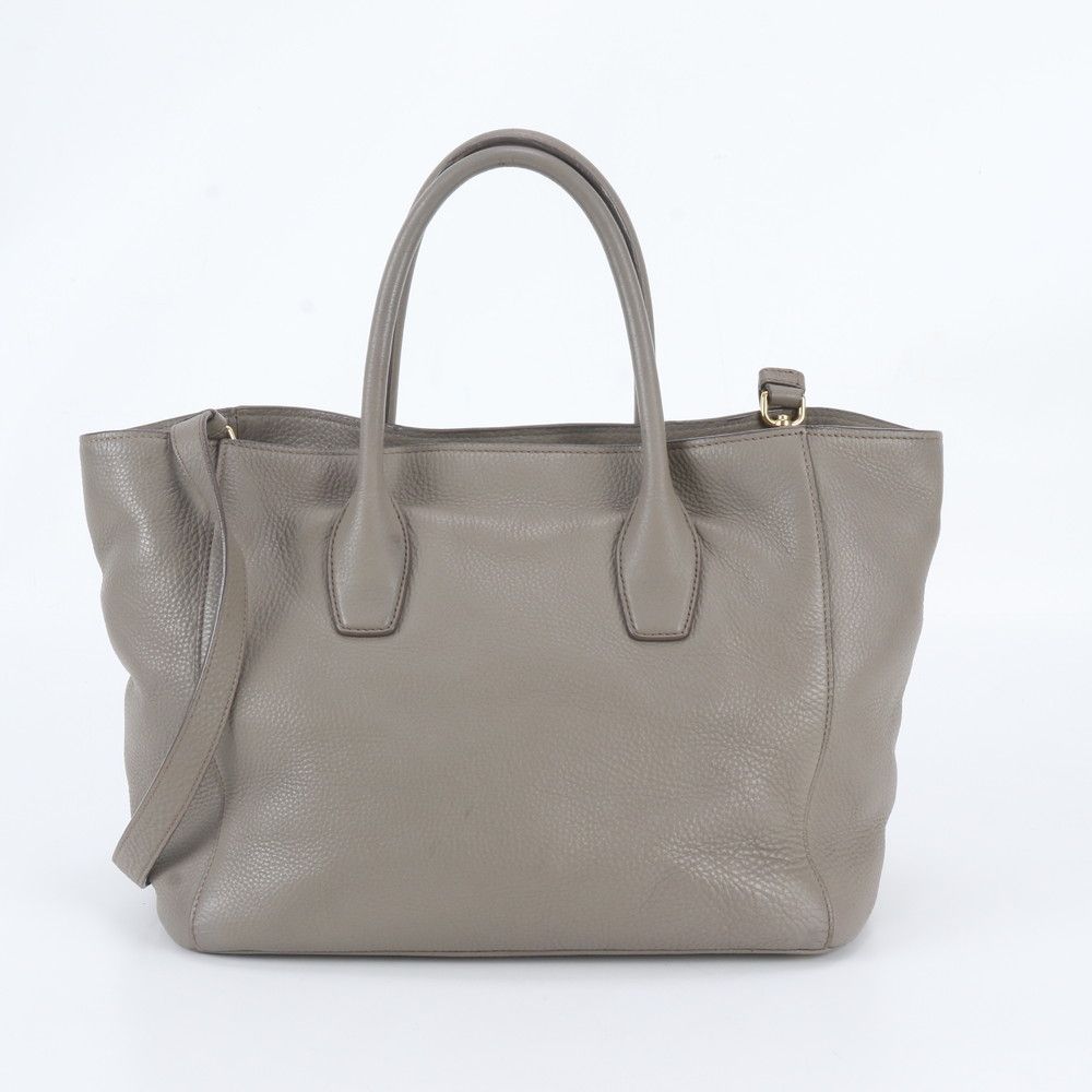 Prada White Tag Leather 2-Way Shoulder Bag Crossbody Hand Tote — view 4