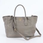 Prada White Tag Leather 2-Way Shoulder Bag Crossbody Hand Tote