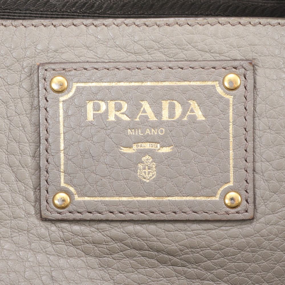 Prada White Tag Leather 2-Way Shoulder Bag Crossbody Hand Tote — view 9
