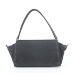 Prada White Tessuto Nylon Triangle Logo Leather Tote Shoulder Hand — view 3
